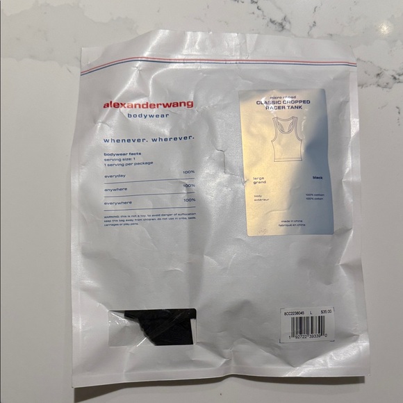 Alexander Wang Black Ribbed Tank Top - Picture 4 of 4